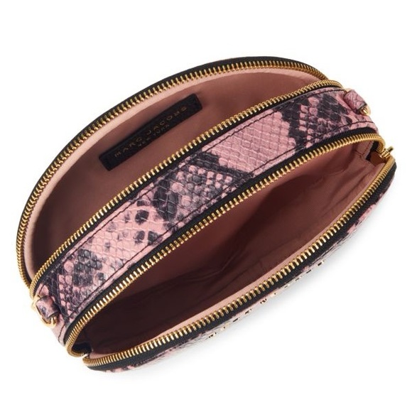 NWT! $295 MSRP Marc Jacobs Dusty Pink Snakeskin-Embossed Leather Crossbody Bag - Picture 5 of 10